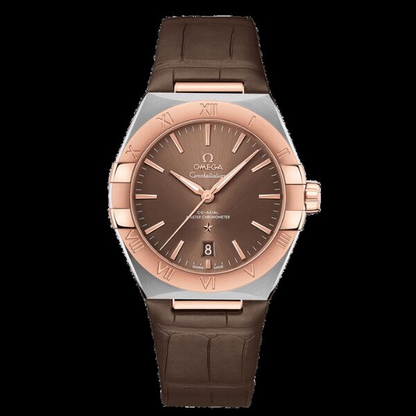 Kolekcija D Ref. SO-115 — Smeđi brojčanik, rose gold bezel i kožni remen
