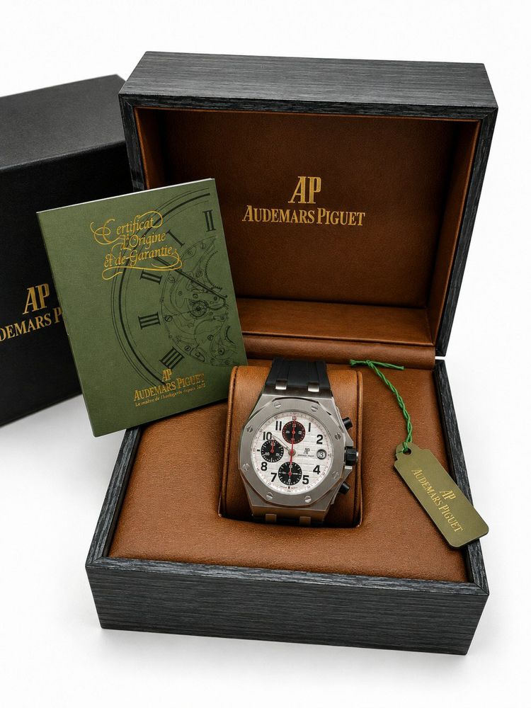 Kolekcija B Ref. ROC-110 — Bijeli brojčanik, titan izgled — s kutijom i papirima