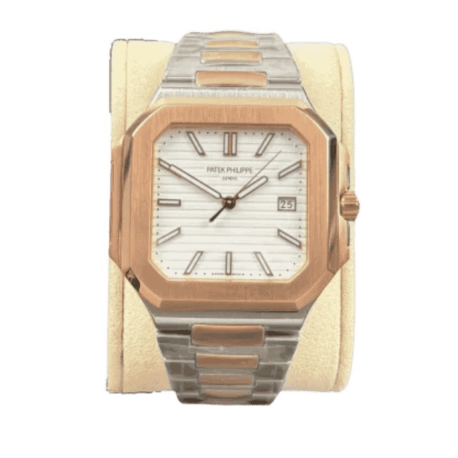 Kolekcija D Ref. PP-116 — Rose gold kvadratna izvedba, srebrni brojčanik