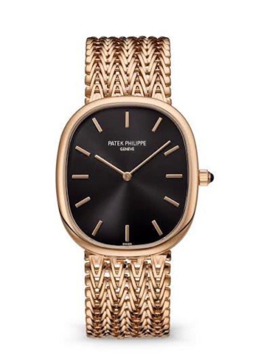 Kolekcija D Ref. PP-107 — Rose gold ovalno kućište, crni brojčanik