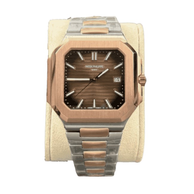 Kolekcija D Ref. PP-114 — Rose gold kvadratna izvedba, smeđi brojčanik